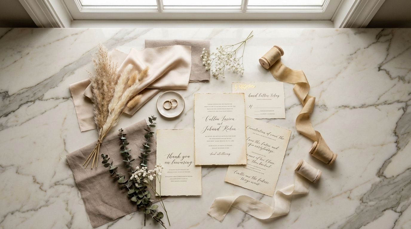 웨딩 준비 과정 배경